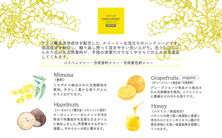 【 ミアミモザ 】 ミアミモザ ハンドソープ 詰め替え レフィル 150ml 1個 パウチ エコ 天然香料 が ふんわり 広がる クリーミー 泡 手洗い 液体 ギフト プレゼント 贈り物 美容 コスメ 高知県 高知 四万十市 四万十 しまんと 26-66