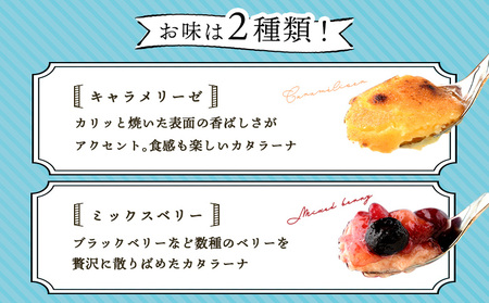 なかしべつゴーダチーズカタラーナ 2種(キャラメリーゼ、ミックスベリー)詰め合わせ【2800801】