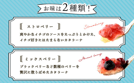 なかしべつゴーダチーズカタラーナ 2種(ストロベリー、ミックスベリー)詰め合わせ【2800901】