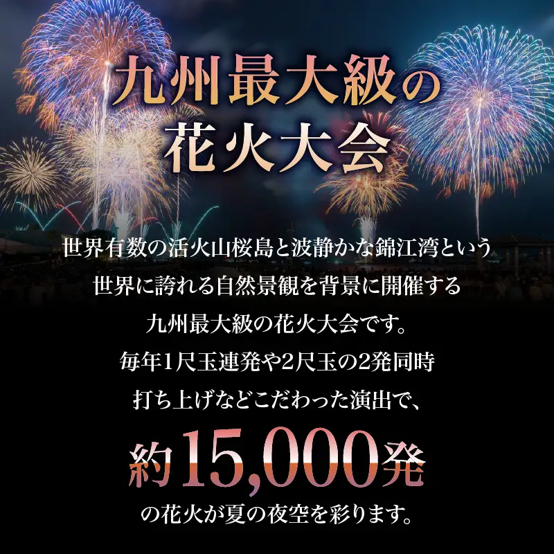 錦江湾ナイト クルーズ （ かごしま 錦江湾 サマーナイト 大花火大会 ） K168-002 観覧チケット チケット イベント