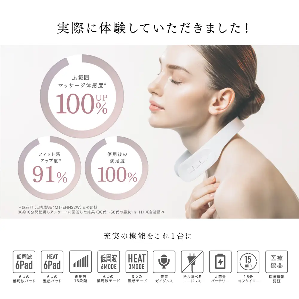 【カラー選択可】【福岡市】MYTREX DR. HEAT NECK ホワイト