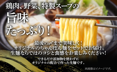 鶏家の水炊きセット 2～3人前 2セット 鶏家 鍋 麺付き ちゃんぽん麺 福岡県 福岡 九州 グルメ お取り寄せ