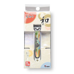 和製爪切り　Super　V-CUT　景観　城（VN1-83K-SR）/つめきり　爪きり　ツメキリ　関市　日本製　ネイルケア　ケアツール　キャッチャー付き　城
