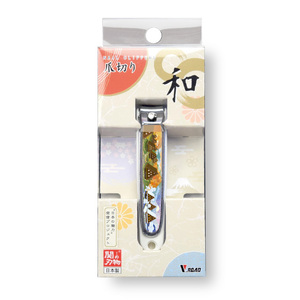 和製爪切り　Super　V-CUT　景観　合掌造り（VN1-83K-GD）/つめきり　爪きり　ツメキリ　関市　日本製　ネイルケア　ケアツール　キャッチャー付き　合掌造り