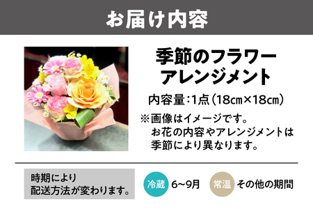 【 配達日時指定可能！贈り物にもぴったり！ 】季節のフラワーアレンジメント 記念日_OS123-0001