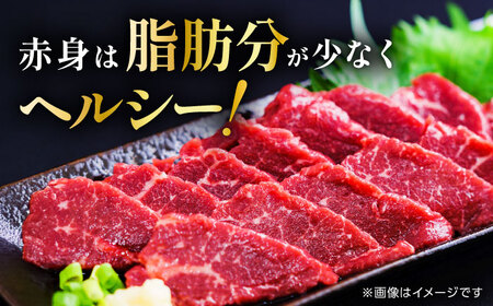 こだわりの馬刺し 赤身ブロック 約300g(約150g×２ブロック) 馬刺し醤油付き 【フードサービス むらかみ】[ZFE001]