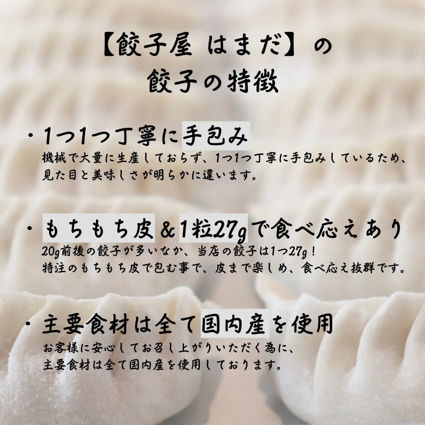 餃子 手包み大葉餃子 25個入り 餃子屋はまだ