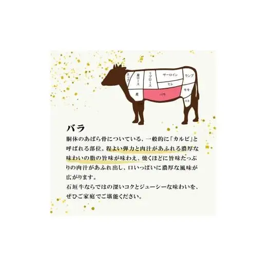 石垣牛 特選 バラ (カルビ) 焼肉 400g 　E-42