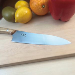 関寺田屋　牛刀包丁　１８０ｍｍ　ＶＧ１０全鋼　天然木柄　オリーブ　柄ガラスコーティング塗装/ナイフ 包丁 オールＶＧ１０鋼材 オールステンレス キッチンナイフ キッチン用品 調理器具 日本製
