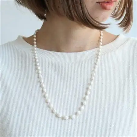 刺繍ネックレス　スフィアプラス60(アイボリーゴールド)【1628358】