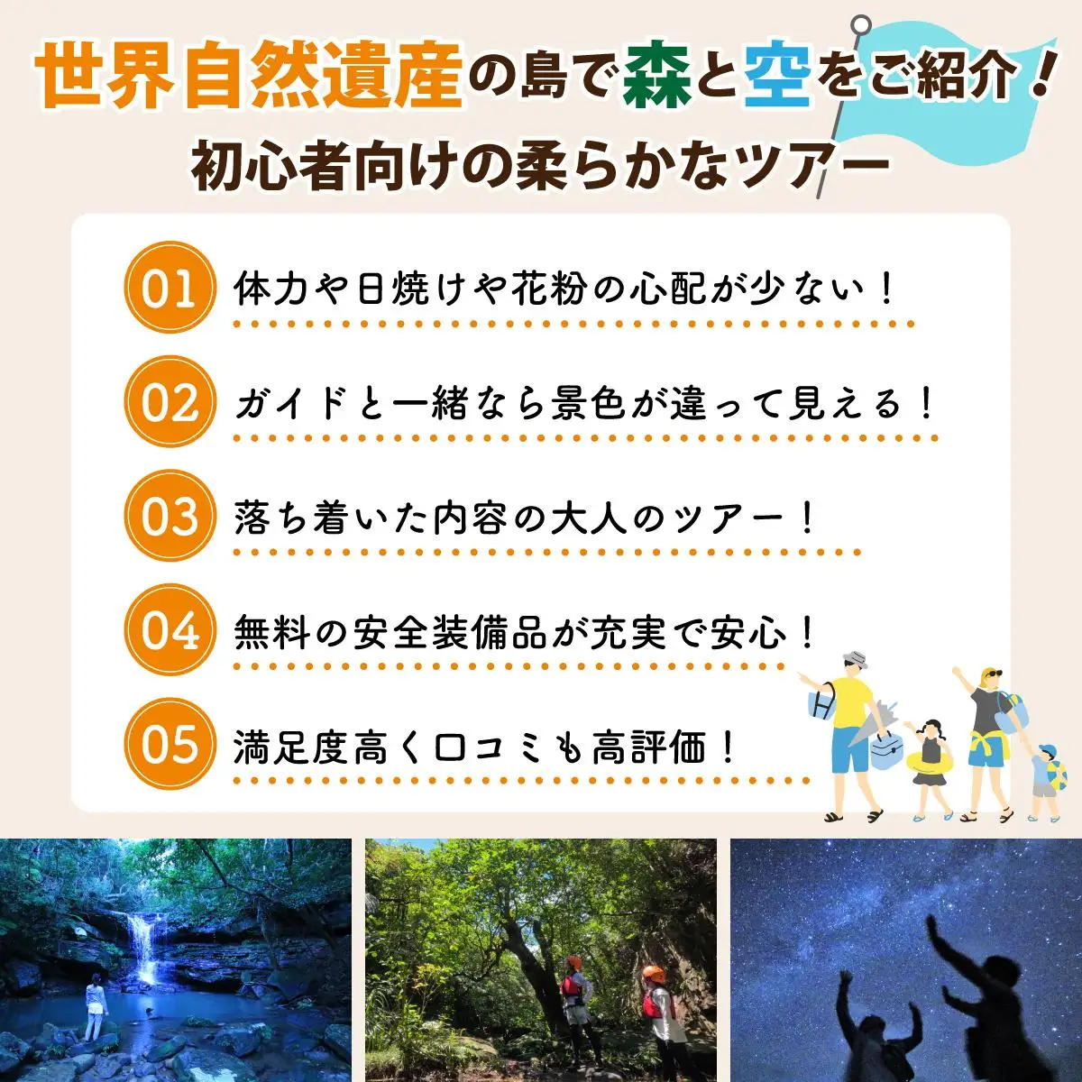 西表島 半日森林浴滝トレッキングツアー 大人1名分