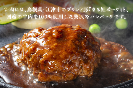 【定期便 2回】まる姫ポークと国産牛の贅沢デミグラスハンバーグ 140g×10個(総重量 1.4kg)×2回 惣菜 デミグラスソース デミソース 牛肉 豚肉 手ごね レンジ 湯せん 温めるだけ 江津市 頒布会 2カ月 2ヶ月 2か月 