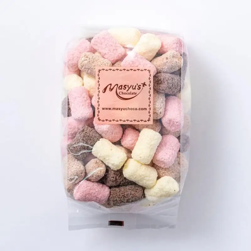ミックスマシュマロチョコ 600g 200gx3袋 4月～10月発送 チョコレート チョコ スイーツ お菓子 おかし 詰め合わせ セット 食べ比べ ミルク ホワイト 苺 ロイヤルミルクティー ギフト プレゼント 兵庫県 伊丹市