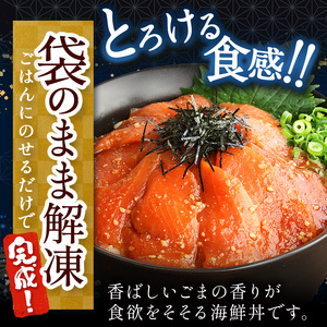 本格！ ごま醤油 海鮮丼 サーモン 4袋 魚 海鮮