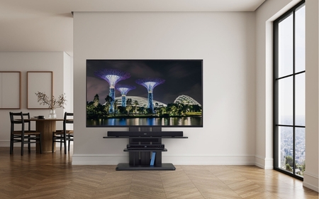 家具 キャスター付き テレビスタンド690　アッシュグレー×ブラック≪WS-C690-AG≫ 家具 朝日木材