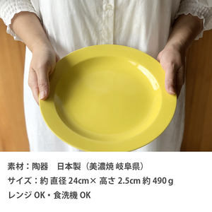 【美濃焼】 リムプレート 24cm 黒マット 瑞浪市 / 窯元ロングアイランド サラダ皿 パスタ皿 おしゃれ 食器 シンプル レンジ対応 食洗機対応[AZCU155]
