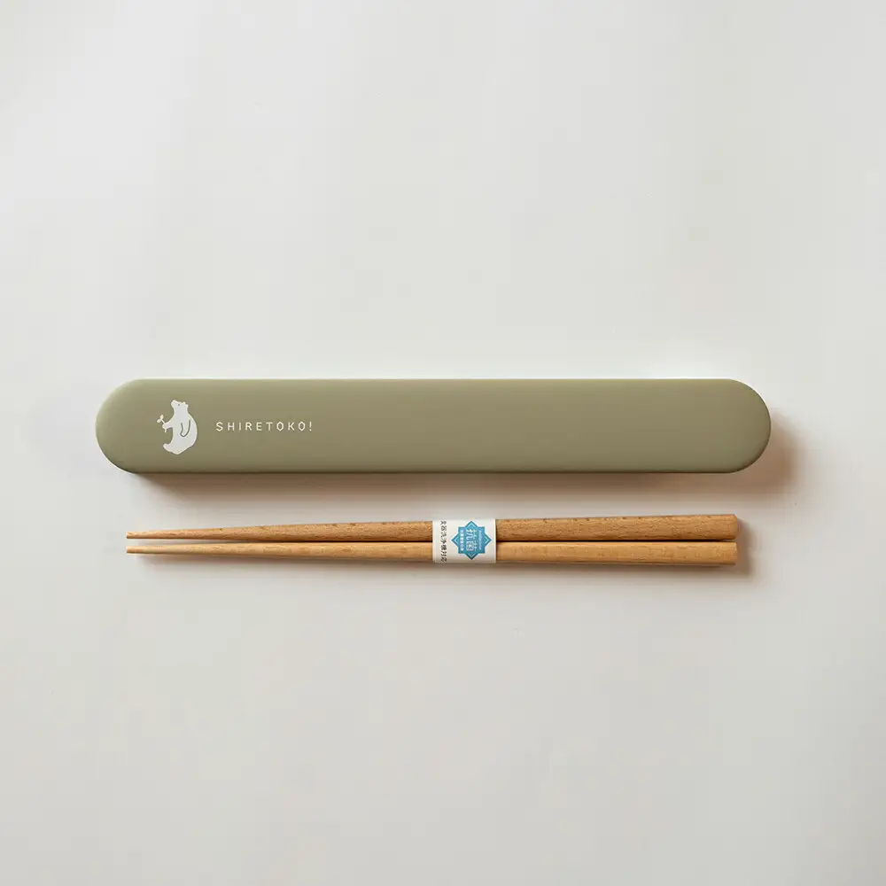 知床トコさん ランチボックス(Sサイズ)・箸 セット 【カーキ】