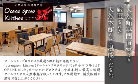 oceangrow kitchen お食事券（ 鮪の茜身 【 血合い 】刺身 ＋ 漬け焼き ）1名様分 M007-021 チケット 体験
