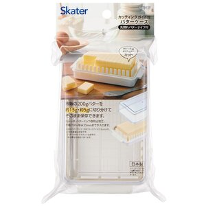 バターケース カット バターカッター ナイフ 付き 簡単 便利 日本製 ギフト プラスチック BTG1N 定量カッティングガイド付き プレゼント バターカット 保存 製菓 〈スケーター株式会社〉   3-012