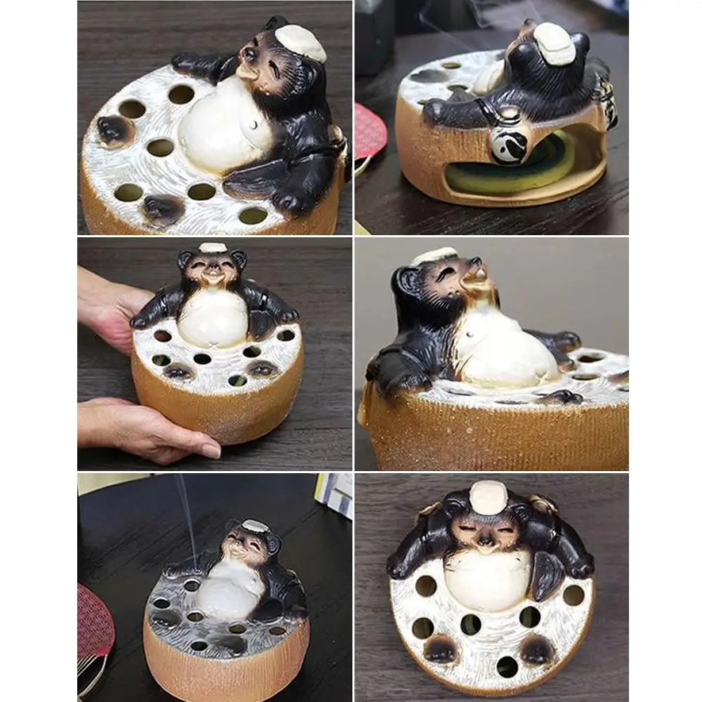 信楽焼 温泉狸の蚊遣り器/蚊取り線香入れ