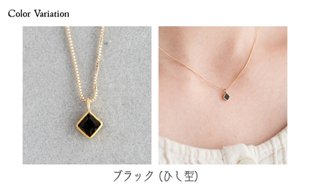 ネックレス ひし形 ブラック K10 七宝 | ネックレス アクセサリー Kenichi Kondo
