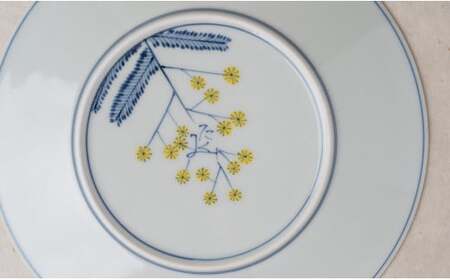 有田焼 ミモザお家イタリアンセット【染付の器 匠】食器 器 うつわ 手描き ミモザ パスタ皿 スープ皿 イタリアン 家飲み ギフト 電子レンジ対応 100000円 10万円 A100-108
