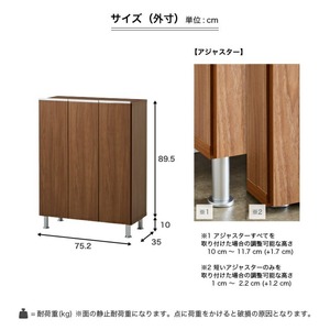 シューズボックス 【リアル 75 LO】 ヒッコリーメテオ_シューズボックス リアル 75 LO 大川家具 ヒッコリーメテオ 靴箱 靴 収納 可動棚 お洒落 国内製造 お取り寄せ 福岡県 久留米市 送料無料 〔Qd062-03〕