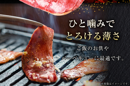 牛タン 薄切り 訳あり 塩味薄切り牛タン 500g 2P 計1kg [上球磨農産 熊本県 五木村 51120344]