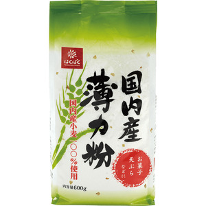 【はくばく】国内産薄力粉 ３．６ｋｇ（600g×6袋）　国内産小麦 漂白剤不使用 添加物不使用 薄力粉 はくりきこ はくばく 山梨 やまなし 富士川町