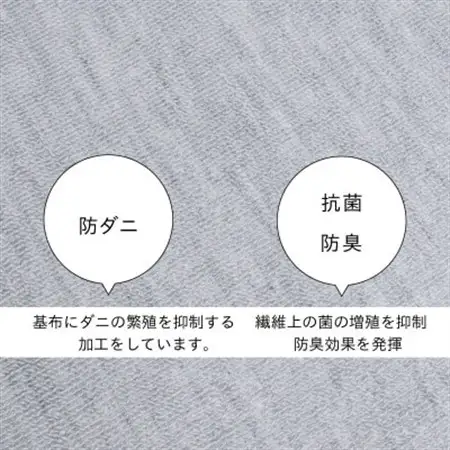 防ダニ カーペット 3畳 日本製 抗菌防臭 ノースポール 江戸間 176×261cm グレー【1639003】