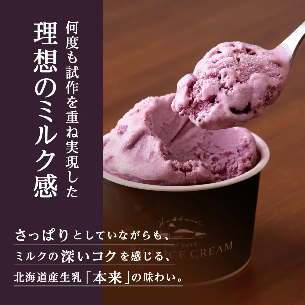 【定期便3ヶ月】リッチアイスクリーム 手摘みカシスとクリームチーズ　8個セット（100ml）