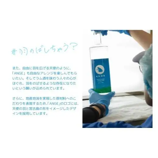 DT02　宮古島のサトウキビから生まれたラム酒「ANGE（アンジュ）」250ml