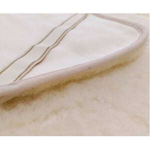 敷きパッド 毛布 セミダブル 120×205cm アイボリー 洗える ふわふわ ウール ファー 敷き毛布 敷毛布 ベッドパッド ベッド ウール100% 日本製 寝具 大阪府 岸和田市