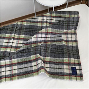 毛布 ハーフサイズ 90×140cm グリーン タスマニアラム ウール混毛布 ハーフケット ブランケット ひざ掛け 膝掛け ウール毛布 ハーフ ふわふわ 肌掛け 寝具 高級 日本製 大阪 大阪府 岸和田市