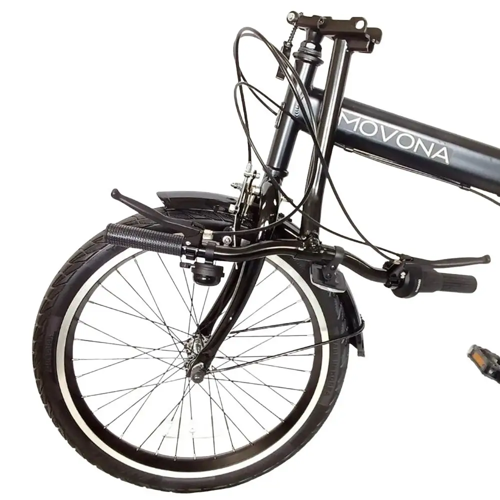 ノーパンク MOVONA Black 送料無料 全国配送離島含│自転車 完成品 組み立て不要 折りたたみ自転車  武田産業