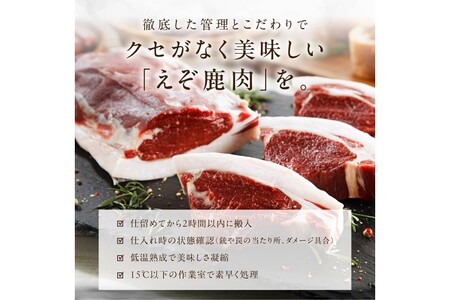 エゾ鹿もも肉スライス　すき焼き・しゃぶしゃぶ用【500g】_I010-0821