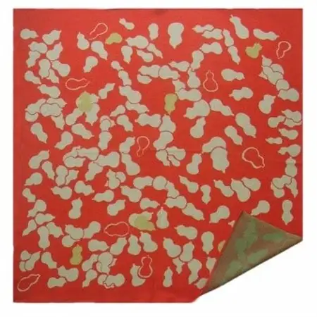 正絹縮緬友禅風呂敷 瓢箪 (赤)_装飾品・工芸品  鞄・バッグ かばん カバン_【1104284】