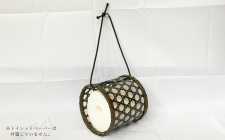 【 ハンドメイド 】 竹細工 トイレットペーパー 入れ大（横） 虎竹 丈夫 防カビ 若鮎クラフト 工芸品 工芸 日用品 雑貨 インテリア バンブー 職人 手作り 上品 高級感 国産 土佐 高知県 高知 四万十市 四万十 しまんと お取り寄せ 26-78