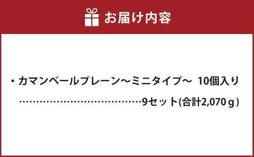 カマンベールプレーン ～ミニタイプ～ 10個入り×9セット 合計90個 カマンベール カマンベールチーズ チーズ 手造り 個包装 花畑牧場 北海道 中札内村 冷蔵 [002-0080]