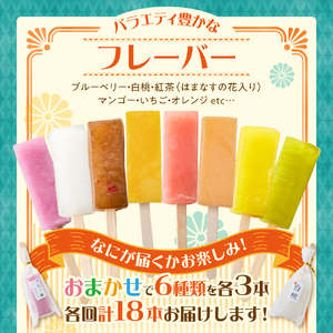 【定期便4回】〈季節のフレーバーが楽しめる〉くずバー定期便 北海道石狩市 和菓子 洋菓子 アイス キャンディー