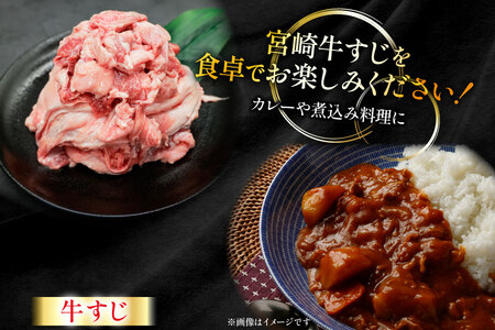 牛肉 宮崎牛 牛すじ 1kg [ローカルブランディング 宮崎県 日向市 452061404]