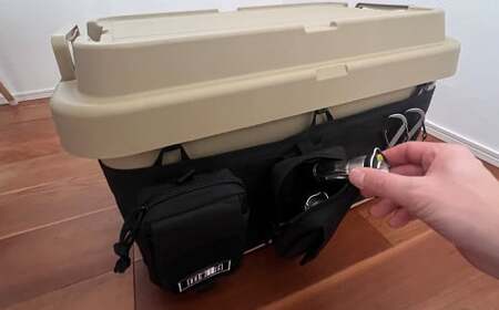 FOLDING TABLE トランクカーゴ用 ジャケット ／ ボックスジャケット 黒 ブラック ポリエステル アイテム収納 小物収納 外付け