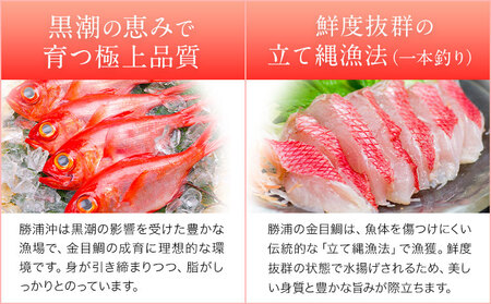 勝浦市産 釣り金目鯛刺身 100g《30日以内に出荷予定(土日祝除く)》千葉県 勝浦市 海産物 刺身 鯛 金目鯛 魚 海鮮
