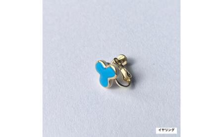 【ふるさと納税】茅ヶ崎市 湘南 陶磁器 ピアス 上品 かわいい レディース ギフト プレゼント 誕生日 母の日 お祝い サマーギフト ゴールド 金 アート アクセサリー Artopus.SHONAN イヤリング ファミリア ライトブルー