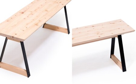 ベンチ 無垢材 ひのき kinari Bench(キナリ ベンチ)  Black【幅120cm×奥行32cm】 M-mp-A63A
