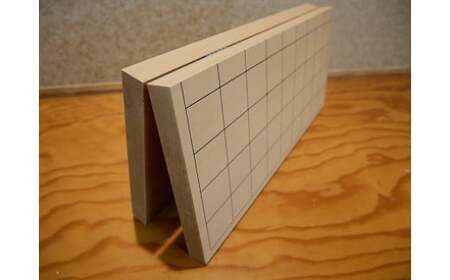 SS-16【 将棋盤 】新桂7号 接合折盤 セット 卓上 囲碁 将棋 木工品