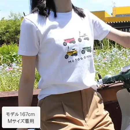 MOTOCOMPO Tシャツ (レディース)【Mサイズ　ホワイト】【1644730】