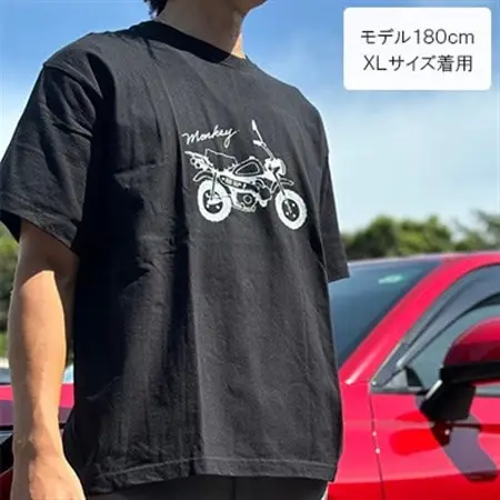 Monkey Tシャツ (ユニセックス)【XLサイズ　ブラック】【1644780】