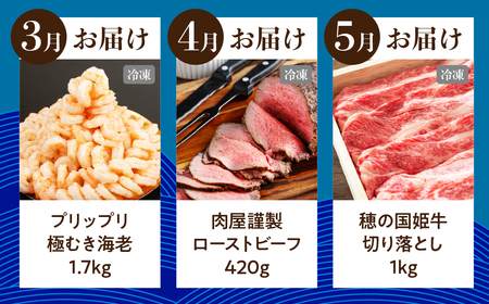 穂の国の恵み 定期便 全10回 ABコース どうまい