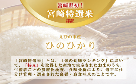 【令和7年産】えびの産 ひのひかり 3kg 米 お米 おこめ ヒノヒカリ 九州 宮崎県 特選米 おにぎり お弁当 TKG 白米 冷めても美味しい 送料無料